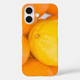 Orange and Lemon Citrus Fruit Close-Up Photograph iPhone 16 Case