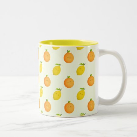 Orange And Lemon Citrus Summer Mug