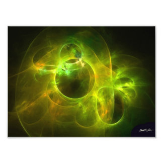 Orange and Lime Circles Photo Print