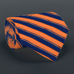 Orange and Navy Blue Stripes Tie<br><div class="desc">Men's Ties. ⭐99% of my designs in my store are done in layers. This makes it easy for you to resize and move the graphics and text around so that it will fit each product perfectly. 📌 (Please be sure to resize or move graphics if needed before ordering) You can...</div>