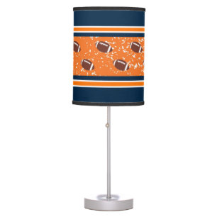 Orange and Navy Table Lamp