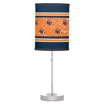 Orange And Navy Table Lamp by PandaCatGallery at Zazzle