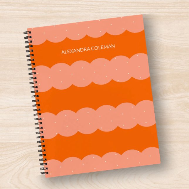 Orange and Pink Aesthetic Scallop Notebook (Creator Uploaded)
