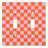 Orange and Pink Checkerboard Pattern