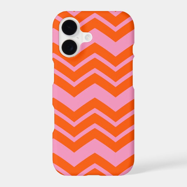 Orange and Pink Chevron Pattern Design  iPhone Case (Back)