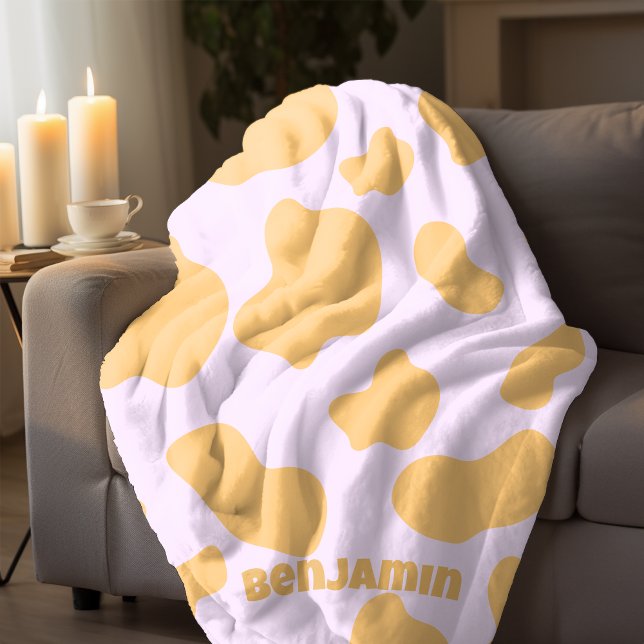 Orange and pink Cow Print Aesthetics Baby Blanket (Creator Uploaded)