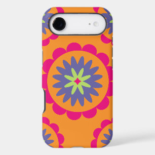orange and pink floral shapes illustration iPhone 17 air case