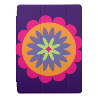 orange and pink floral shapes illustration iPad pro cover