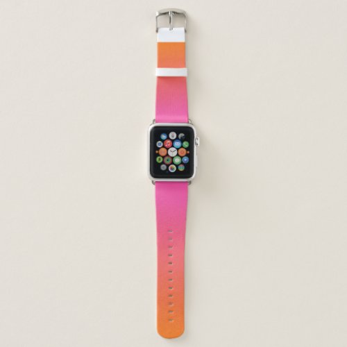 Orange and Pink Gradient Apple Watch Band