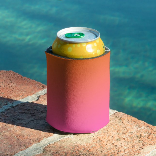 Orange and Pink Gradient Can Cooler (In Situ Pool)
