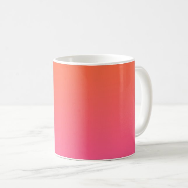 Orange and Pink Gradient Coffee Mug (Front Right)