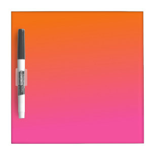 Orange and Pink Gradient Dry Erase Board
