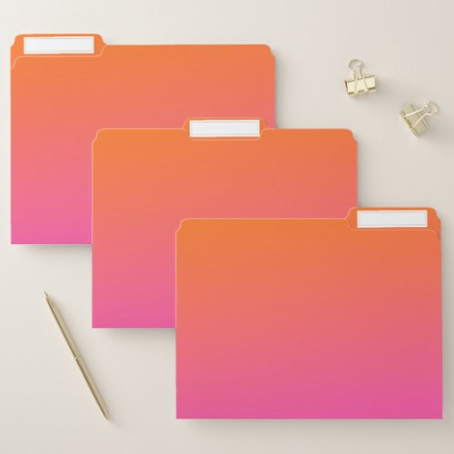 Orange and Pink Gradient File Folder