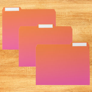 Orange and Pink Gradient File Folder