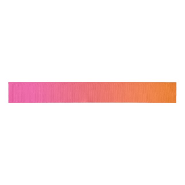 Orange and Pink Gradient Grosgrain Ribbon (Front)