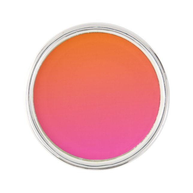 Orange and Pink Gradient Lapel Pin (Front)