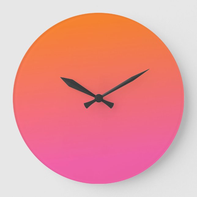 Orange and Pink Gradient Large Clock (Front)