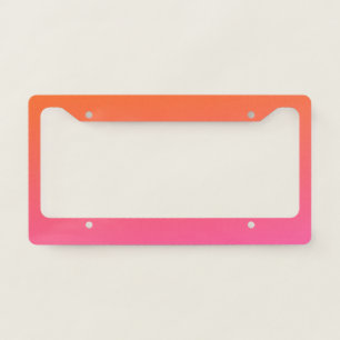 Orange and Pink Gradient License Plate Frame