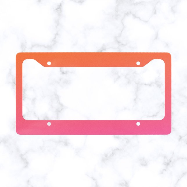 Orange and Pink Gradient License Plate Frame (Creator Uploaded)