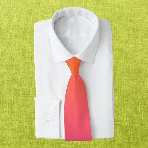 Orange and Pink Gradient Neck Tie