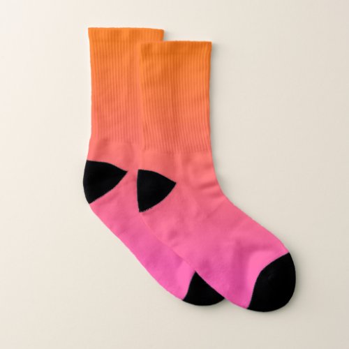 Orange and Pink Gradient Socks