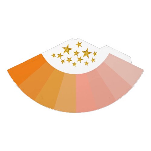 Orange and Pink Ombre Party Hat With Gold Stars