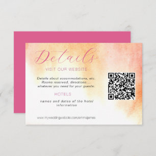 Orange and Pink Rose Detail Accommodation RSVP Car