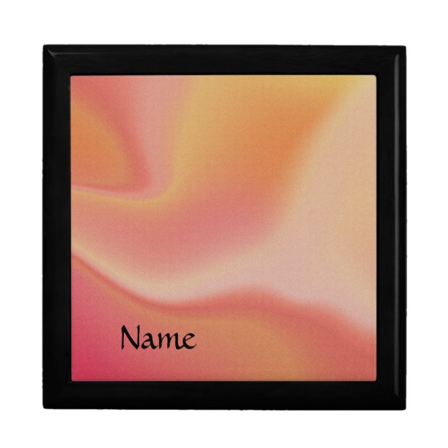 Orange and pink swirl keepsake box (Front)