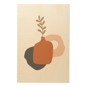 Orange and Pink Vase Delicate Art Design