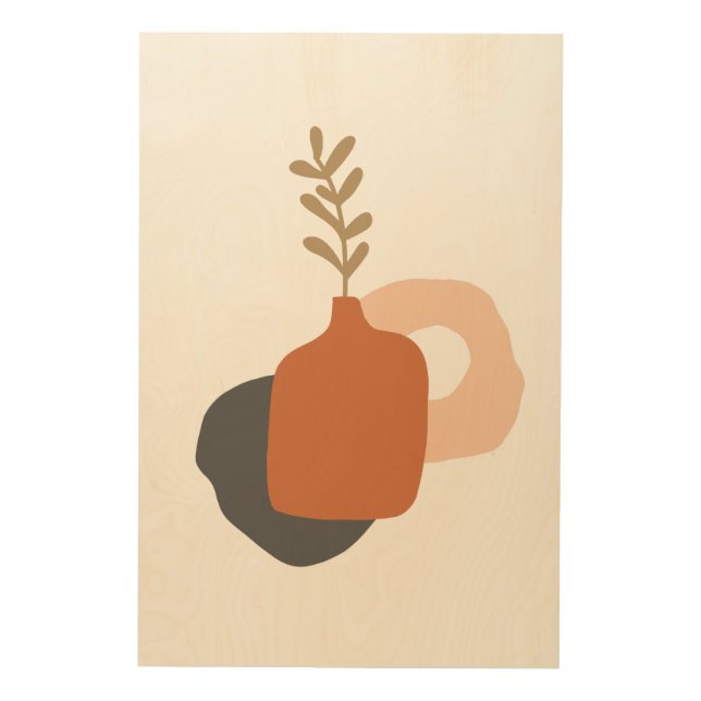 Orange and Pink Vase Delicate Art  Design  (Front)