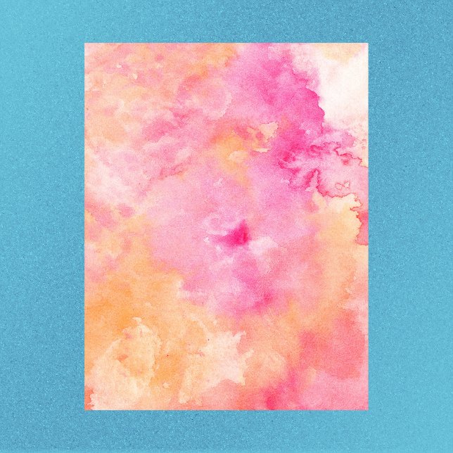 Orange and Pink Watercolor Scrapbook Paper (Creator Uploaded)