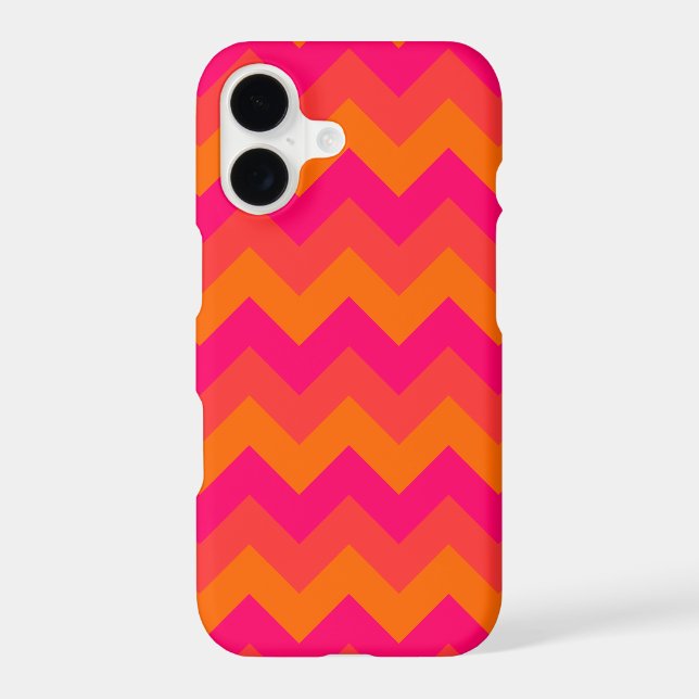 Orange and Pink Zigzag Case-Mate iPhone Case (Back)