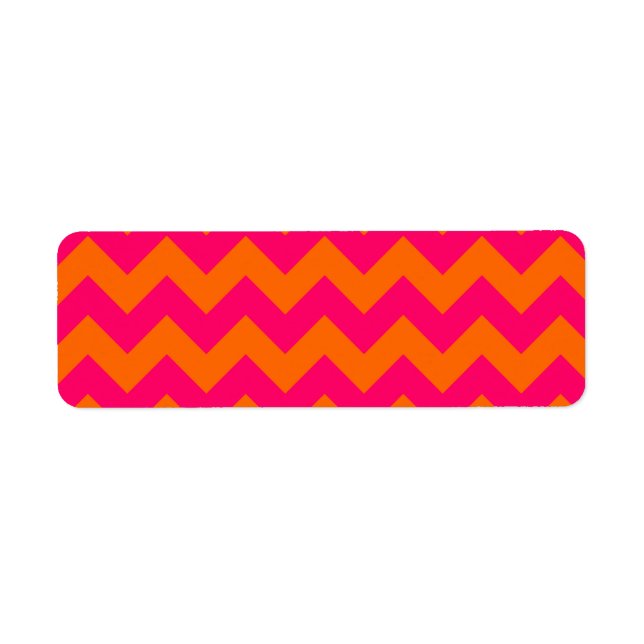 Orange and Pink Zigzag Label (Front)