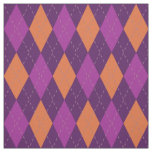 Orange and Purple Argyle Pattern Fabric