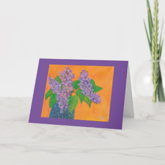 Orange and Purple Blank Inside Card