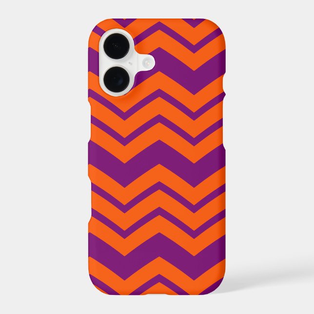 Orange and Purple Chevron Pattern Design  iPhone Case (Back)