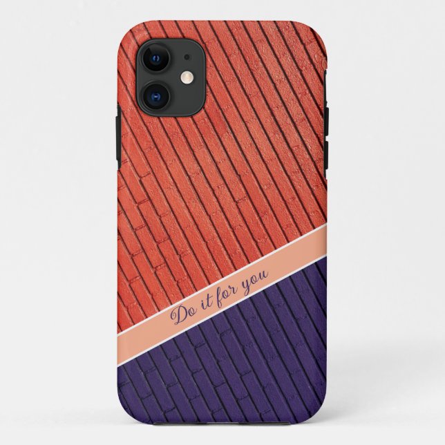 Orange and purple concrete IPhone Case (Back)
