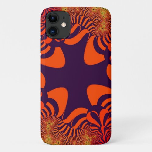 Orange and Purple Cross iPhone 11 Case