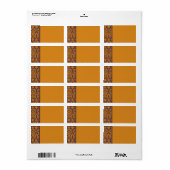 Orange and Purple Damask Address Label Blank (Full Sheet)