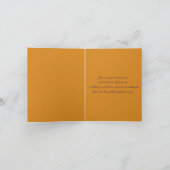 Orange and Purple Damask Thank You Note Card (Inside)