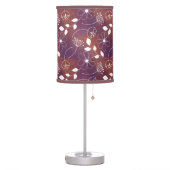 Orange and Purple Floral Sketch Table Lamp (Left)