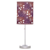 Orange and Purple Floral Sketch Table Lamp (Front)