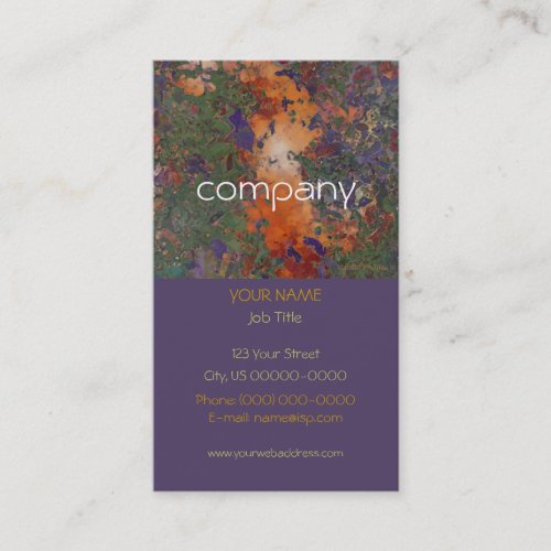 Orange and Purple Flowers Profile Card