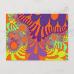 Orange And Purple Mod Postcard at Zazzle