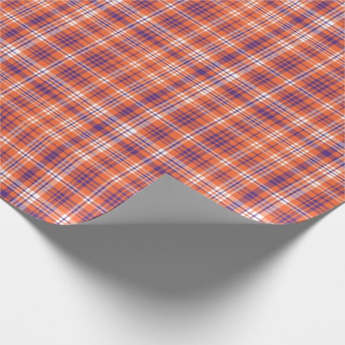 Orange and Purple plaid wrapping paper