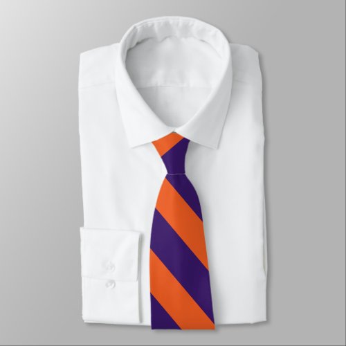 Orange and Purple University Stripe Tie
