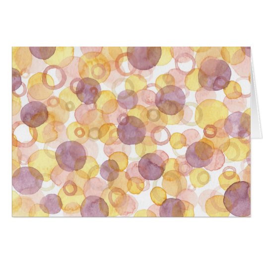 Orange and Purple Watercolour Circles Cards (Front Horizontal)