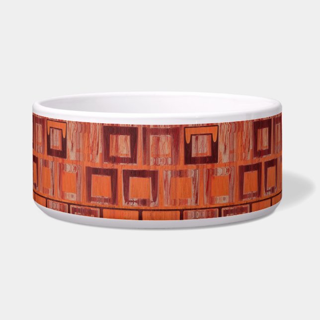 Orange and Red Geometric Bowl (Front)