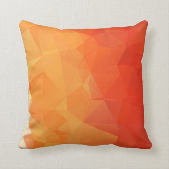 Orange and Red Geometric Throw Pillow Zazzle com