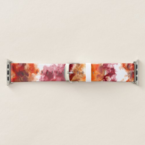 Orange and Red Marble Apple Watch Band